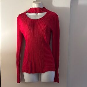 INC International Concepts Red Crew Neck Sweater size M